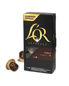 L'OR Forza package and capsule for Nespresso&reg;
