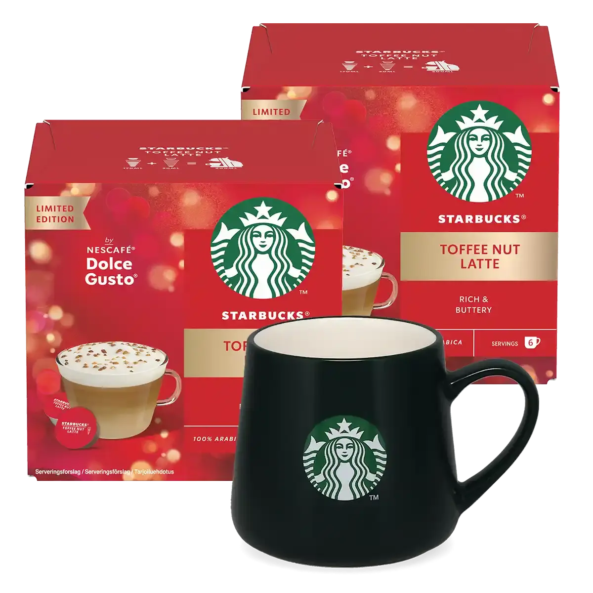 Pachet Toffee Nut Latte + cană verde închis