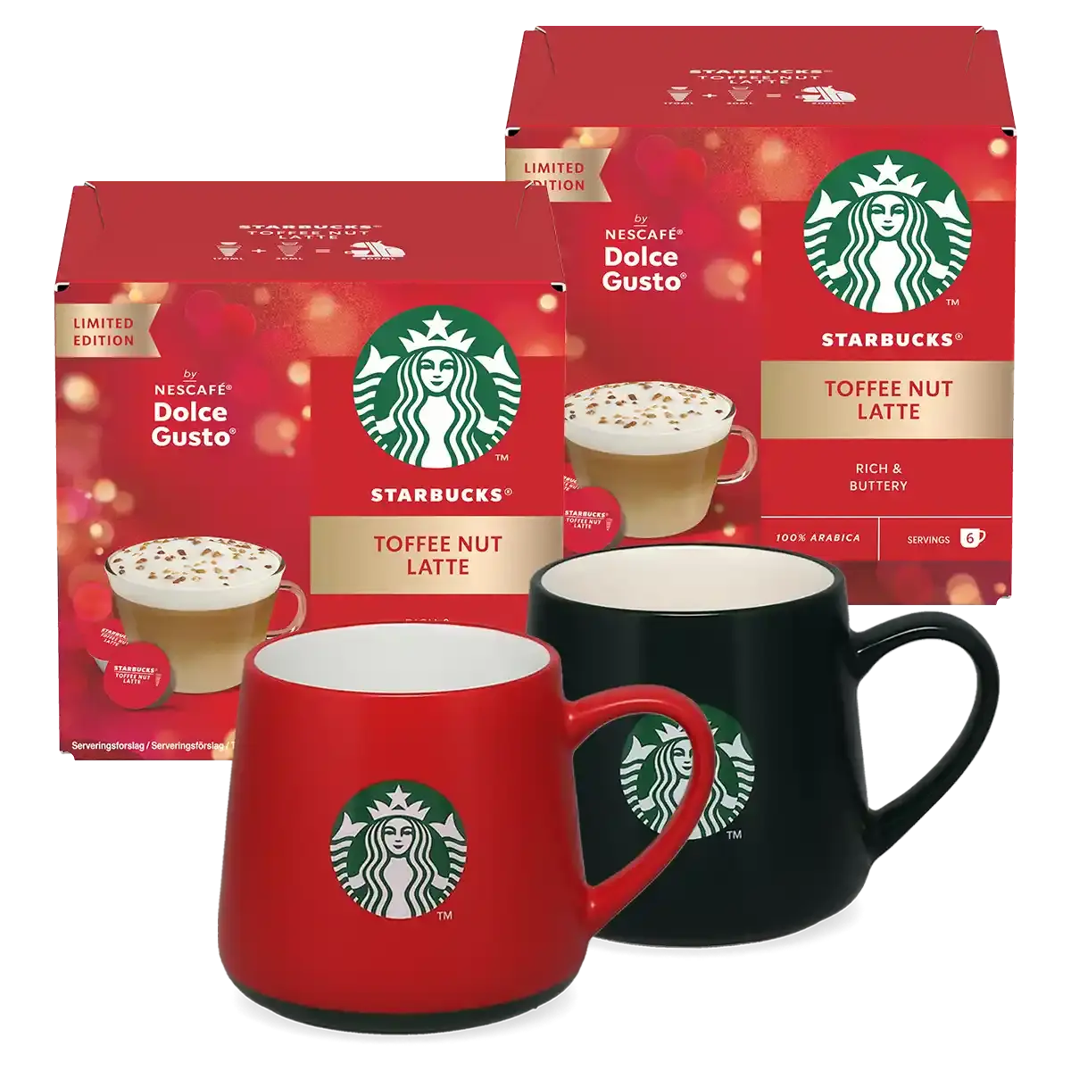 Pachet Toffee Nut Latte + 2 căni