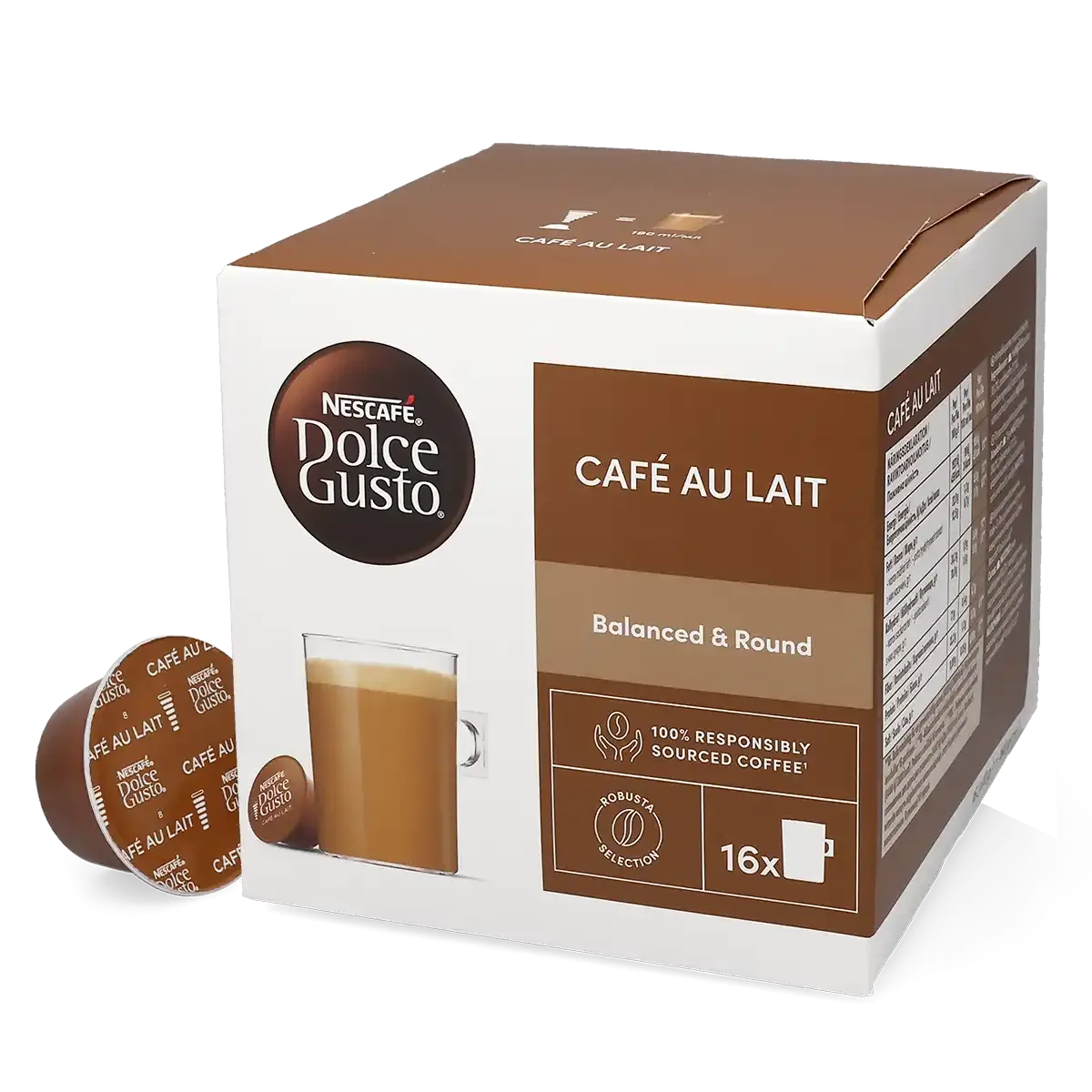 Nescafé | Café au Lait - 16 capsule pentru Nescafé® Dolce Gusto