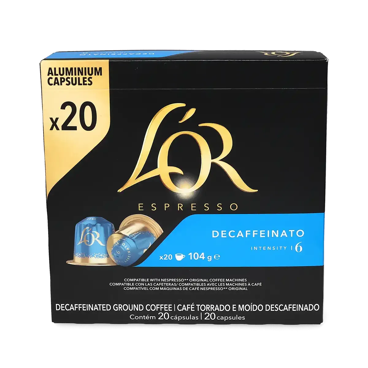 L'OR | Fără cofeină - 20 capsule compatibil cu Nespresso®