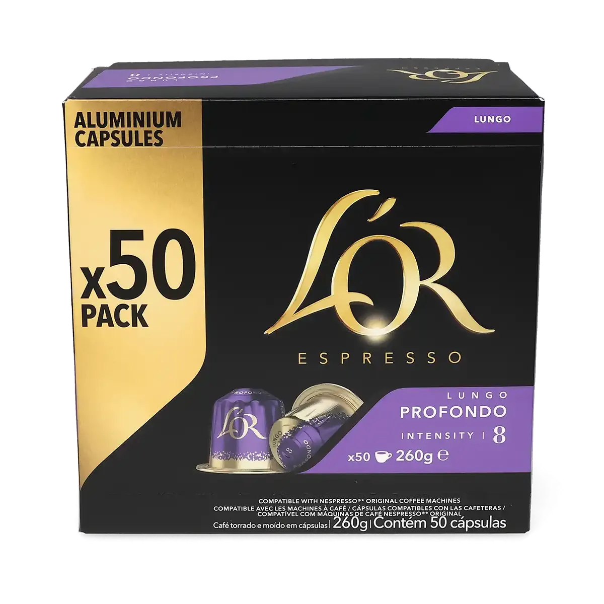 L'OR | Lungo Profondo - 50 capsule compatibil cu Nespresso®