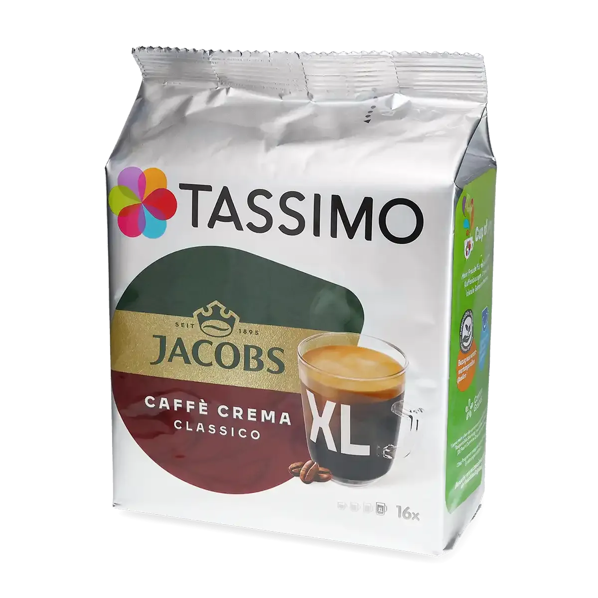 Jacobs | Caffè Crema Classico XL - 16 capsule pentru Tassimo