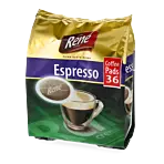 CafÃ© RenÃ© Espresso package and pods for Senseo